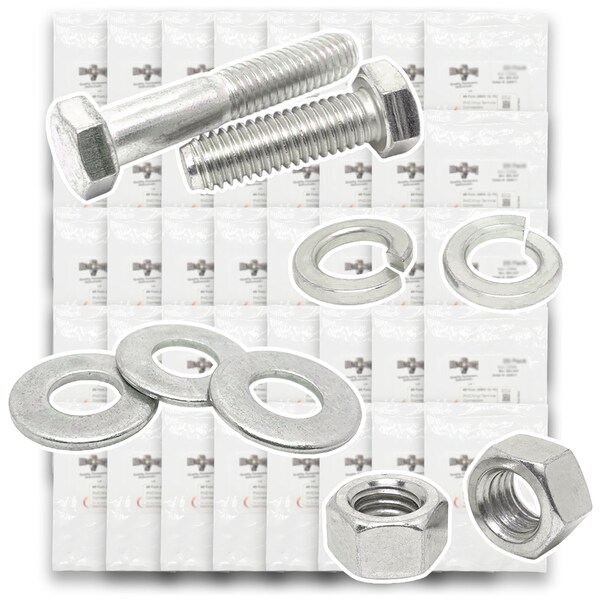 Boltsandnuts.Com Inch 316 Stainless Hex Cap Screws, Hex Nuts, Flat & Lock Washers - 2011 PCS Assortment Kit #521 - main